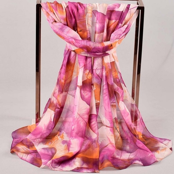 Printed Soft Chiffon Shawl Wrap - Picture 3 of 4